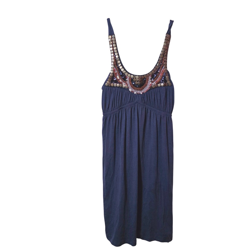 Bailey Blue Womens Navy Blue Babydoll Mini Dress Sleeveless Medium 3BAXT0069